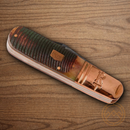 Rough Ryder Backwoods Barlow Pocket Knife Stainless Steel Blades  Amber Sawcut Bone Handle.