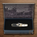 Rough Ryder Barlow Pocket Knife Stainless Steel Blades Buckshot Bone Handle.