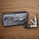 Rough Ryder Barlow Pocket Knife Stainless Steel Blades Buckshot Bone Handle.