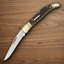 Rough Ryder French Tickler Folding Knife 440 Steel Blades  Amber Jigged Bone Handle.