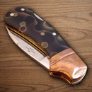 Rough Ryder Cub Folding Knife Stainless Steel Blades Black Acrylic/Copper Handle.