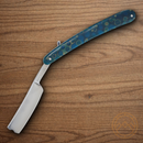 Rough Ryder Celestial Razor Folding Knife Stainless Steel Blades Blue Acrylic Handle.