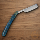 Rough Ryder Celestial Razor Folding Knife Stainless Steel Blades Blue Acrylic Handle.
