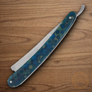 Rough Ryder Celestial Razor Folding Knife Stainless Steel Blades Blue Acrylic Handle.