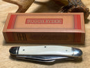Rough Ryder Stockman Pocket Knife 440 Steel Blades White Bone Handle.