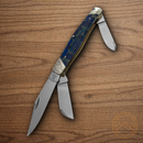 Rough Ryder Stockman Celestial Pocket Knife Stainless Steel Blades Turquoise/Blue Acrylic Handle.