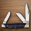 Rough Ryder Stockman Celestial Pocket Knife Stainless Steel Blades Turquoise/Blue Acrylic Handle.