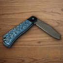 Rough Ryder Folding Knife 3" VG-10 Steel Blade Blue/Black Aluminum Handle.