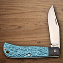 Rough Ryder Folding Knife 3" VG-10 Steel Blade Blue/Black Aluminum Handle.