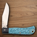 Rough Ryder Folding Knife 3" VG-10 Steel Blade Blue/Black Aluminum Handle.