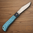 Rough Ryder Folding Knife 3" VG-10 Steel Blade Blue/Black Aluminum Handle.