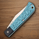 Rough Ryder Folding Knife 3" VG-10 Steel Blade Blue/Black Aluminum Handle.