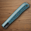 Rough Ryder Folding Knife 3" VG-10 Steel Blade Blue/Black Aluminum Handle.