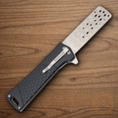 Rough Ryder Diamond Folding Knife 3.25" 300 grit Steel Blade Black Aluminum Handle.