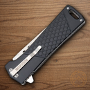 Rough Ryder Diamond Folding Knife 3.25" 300 grit Steel Blade Black Aluminum Handle.