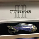 Rough Ryder Leg Folding Knife Stainless Steel Blade Purple Swirl Acrylic Handle.
