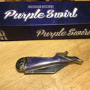 Rough Ryder Leg Folding Knife Stainless Steel Blade Purple Swirl Acrylic Handle.