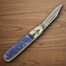 Rough Ryder Small Barlow Folding Knife Stainless Steel Blade Purple Swirl Synthetic Handle.