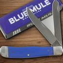 Rough Ryder Trapper Pocket Knife Stainless Steel Blade Blue G10 Handle.