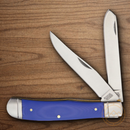 Rough Ryder Trapper Pocket Knife Stainless Steel Blade Blue G10 Handle.