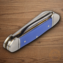 Rough Ryder Canoe Pocket Knife Stainless Steel Blade Blue G10 Handle.