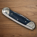 Rough Ryder  Canoe Pocket Knife Stainless Steel Blades Denim Micarta Handle.