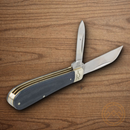 Rough Ryder Half Hawk Pocket Knife T10 High-Speed Tool Steel Blades Denim Micarta Handle.