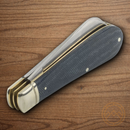 Rough Ryder Half Hawk Pocket Knife T10 High-Speed Tool Steel Blades Denim Micarta Handle.