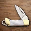 Rough Ryder Miniature Folding Knife Stainless Steel Blade Mother Of Pearl Handle