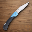 Rough Ryder Folding Knife 2.5" VG-10 Steel Blade Black/Blue Aluminum Handle