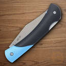 Rough Ryder Folding Knife 2.5" VG-10 Steel Blade Black/Blue Aluminum Handle