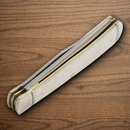 Rough Ryder Trapper Pocket Knife Stainless Steel Blades White Bone Handle