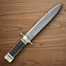 Rough Ryder Fixed Knife 8.5" Stainless Steel Blade Stacked Leather Handle