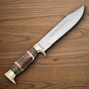 Rough Ryder Fixed Knife 10.5" Stainless Steel Blades Stag Bone Handle
