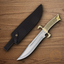 Rough Ryder Fixed Knife 10.25" Stainless Steel Blade Gold Wire Wrapped Handle