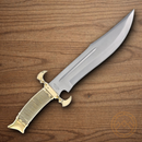 Rough Ryder Fixed Knife 10.25" Stainless Steel Blade Gold Wire Wrapped Handle