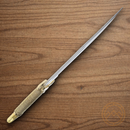 Rough Ryder Fixed Knife 10.25" Stainless Steel Blade Gold Wire Wrapped Handle