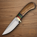 Rough Ryder Skinner Fixed Knife 4" Stainless Steel Blade Brown Wood Handle