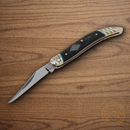 Rough Ryder Toothpick Folding Knife 4" Carbon Steel Blade Black Micarta Handle
