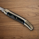 Rough Ryder Toothpick Folding Knife 4" Carbon Steel Blade Black Micarta Handle