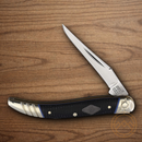 Rough Ryder Toothpick Folding Knife 4" Carbon Steel Blade Black Micarta Handle