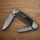 Rough Ryder Canoe Pocket Knife Carbon Steel Blades Black Micarta Handle