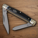 Rough Ryder Whittler Pocket Knife Carbon Steel Blades Black Micarta Handle