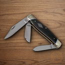 Rough Ryder Stockman Pocket Knife Carbon Steel Blades Black Micarta Handle