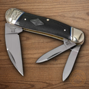 Rough Ryder Seahorse Whittler Pocket Knife Carbon Steel Blades Black Micarta Handle