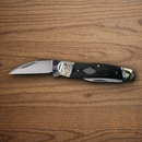 Rough Ryder Seahorse Whittler Pocket Knife Carbon Steel Blades Black Micarta Handle