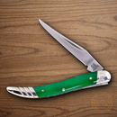 Rough Ryder Toothpick Folding Knife Stainless Steel Blade Green Bone Handle