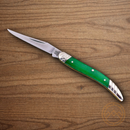 Rough Ryder Toothpick Folding Knife Stainless Steel Blade Green Bone Handle