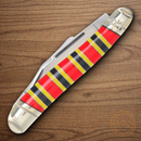 Rough Ryder Texas Stockman Pocket Knife Stainless Steel Blades Black/Red/Yellow Bone Handle