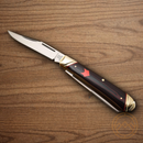 Rough Ryder Trapper Fox Pocket Knife Stainless Steel Blades Black/Red Micarta Handle